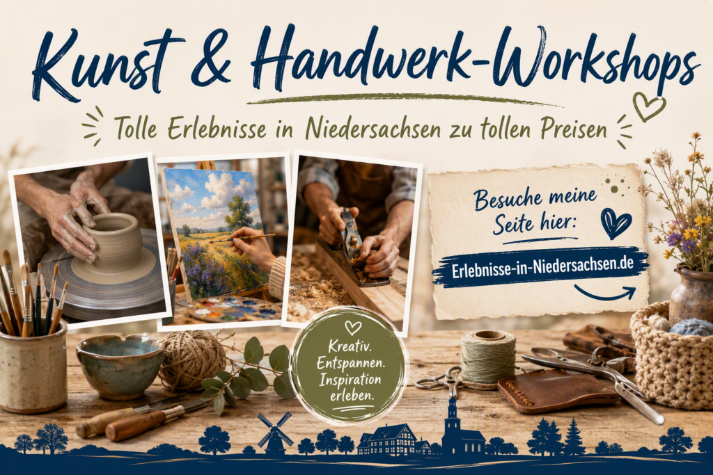 Kreative Auszeiten - Kunst & Handwerk-Workshops in Niedersachsen