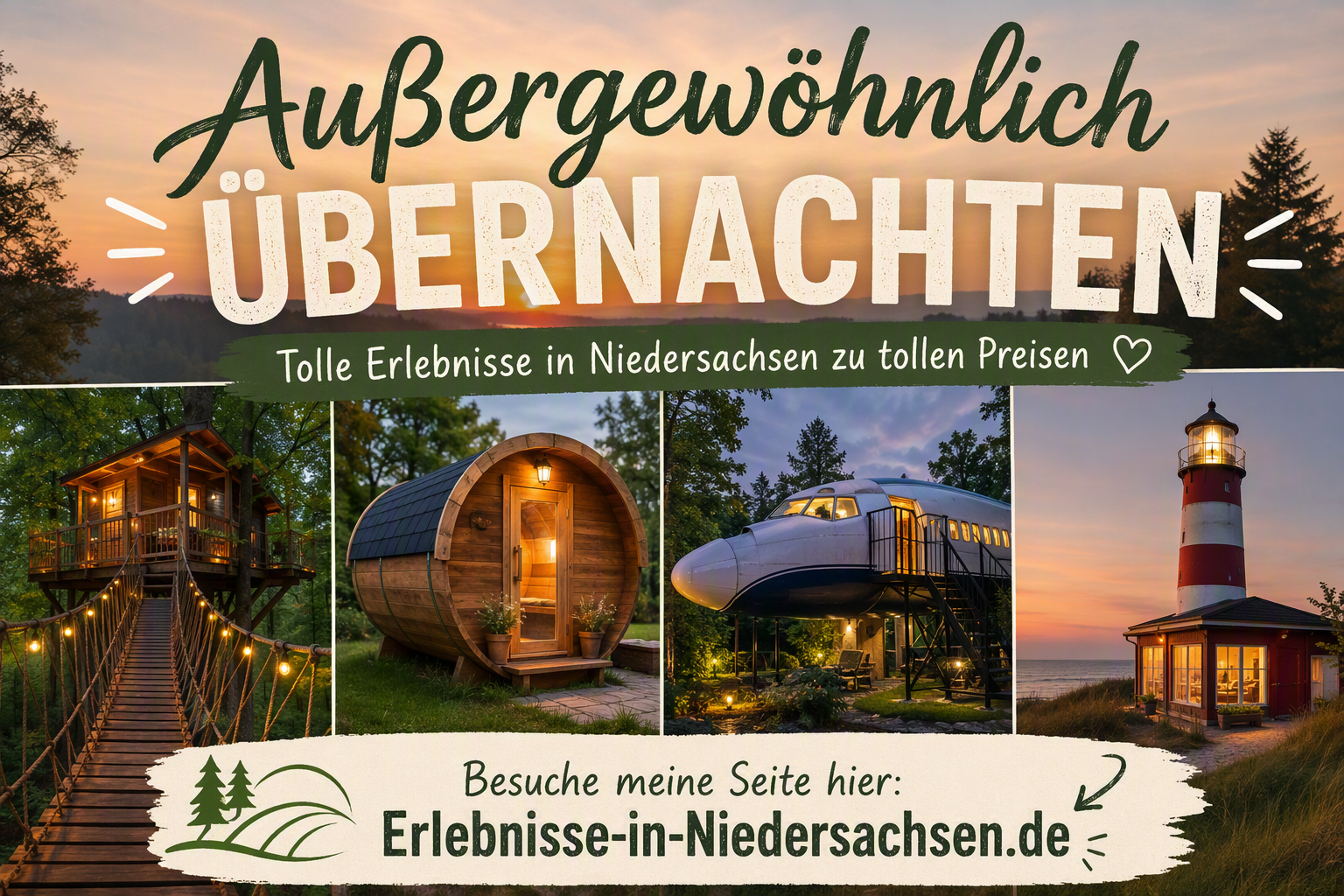 Außergewöhnlich übernachten in Niedersachsen - ein unvergessliches Erlebnis
